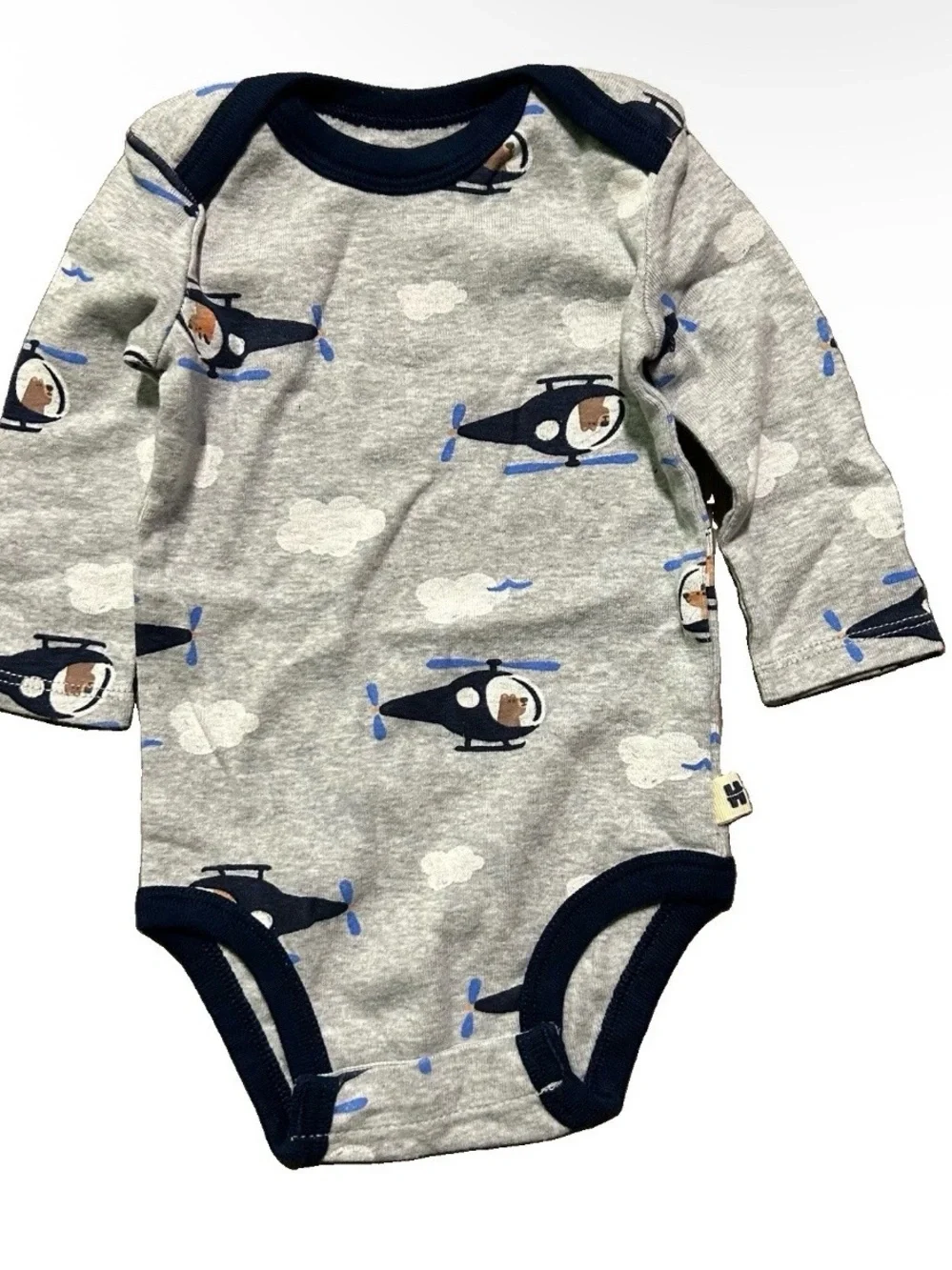 Baby Boy Bodysuits Solid Construction Animals Size 0-3 Months